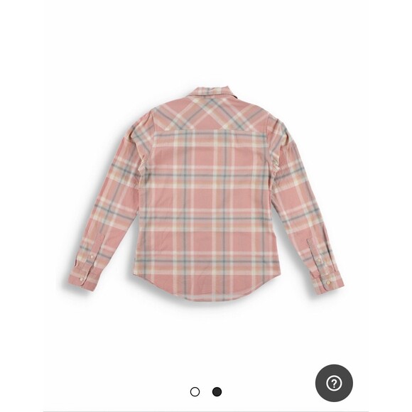 The North Face Pacific Plaid Button Down Shirt Women Small Long Sleev Peach Logo - Picture 2 of 9